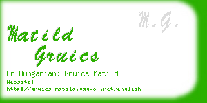 matild gruics business card